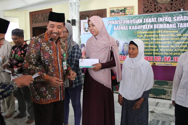 Salurkan Zakat Rp 196 juta kepada 313 Penerima