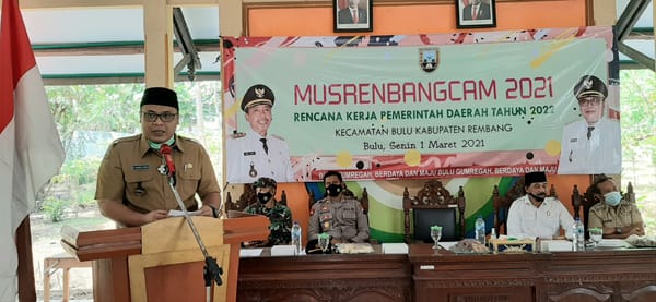 Hari Pertama Kerja, Gus Wabup Beri Pengarahan di Musrenbangcam
