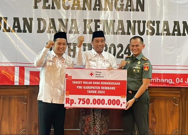 Bupati Rembang Canangkan Bulan Dana PMI dengan Target Rp 750 Juta