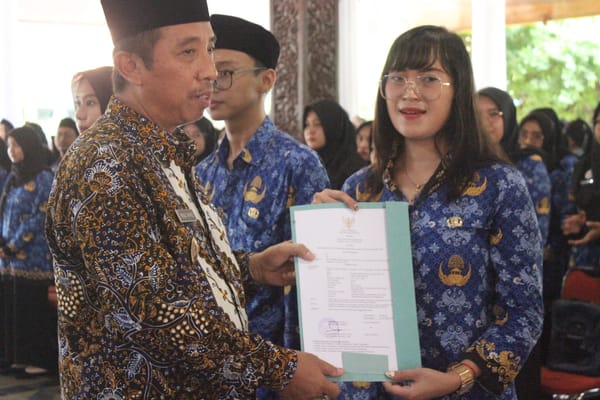Lantik 345 PNS , Bupati Hafidz Ingatkan Tentang Sumpah Janji