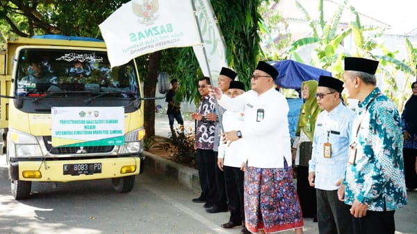 Wabup Hanies Berangkatkan Ribuan Paket Sembako Hasil Pengumpulan Pegawai Kemenag Rembang