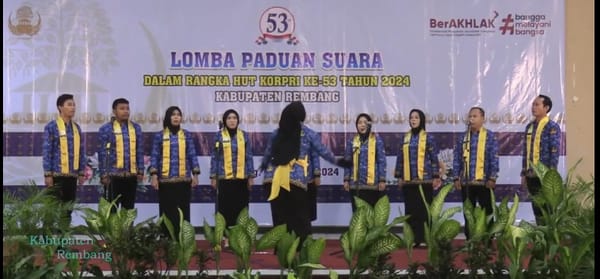 Meriahkan HUT KORPRI ke-53, Dewan Pengurus Rembang Gelar Lomba Paduan Suara