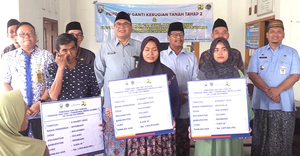 Pemkab Rembang Tuntaskan Pembayaran Ganti Untung Lahan Embung Kaliombo